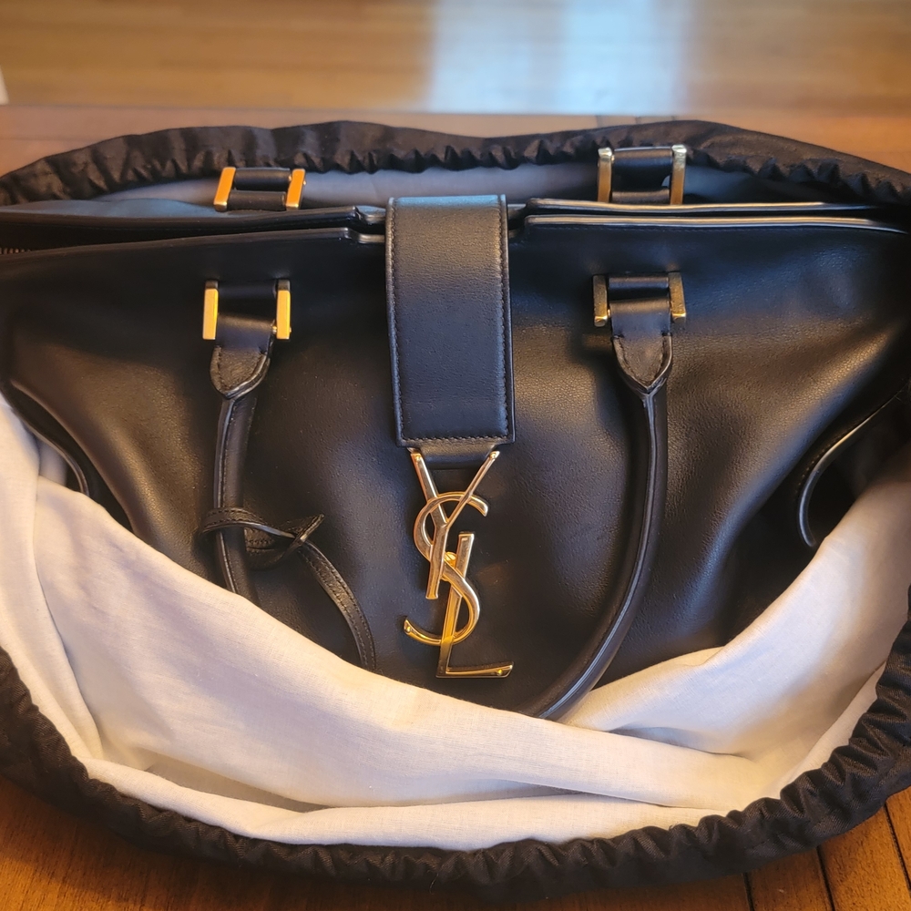 Yves Saint Laurent Black and Gold Women's Bag